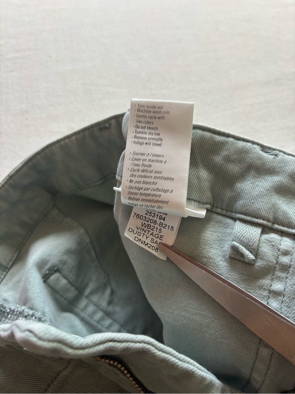 Paige Mayslie Mid Rise Straight Ankle Jeans Vintage Dusty Sage Size 27 Style 760 - Picture 6 of 13